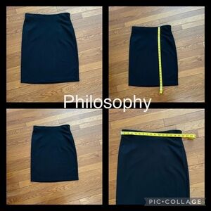 Philosophy black pencil skirt size 8